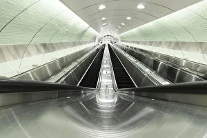 Modern Prints: New York City, Grand Central Station, Grand Central Madison, escalator