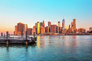 Inner City Prints: New York City, Lower Manhattan seen from Brooklyn