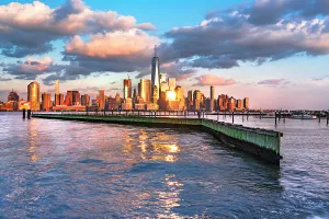 New York City, Lower Manhattan skyline seen from Jersey City, New Jersey