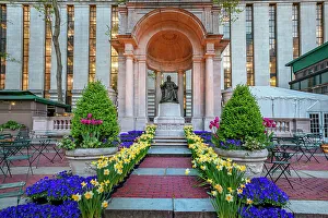 New York City, Manhattan, Bryant Park, William Cullen Bryant Statue