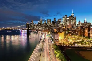 New York City, Manhattan, FDR Drive and Financial District