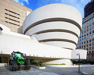 New York City, Manhattan, Guggenheim Museum, exhibit called Countryside, The Future