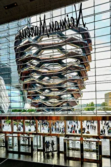 Square Prints: New York City, Manhattan, Hudson Yards, The Vessel structure