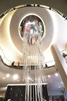 Big City Prints: New York City, Manhattan, Top of the Rock in Rockefeller Center, chandelier in lobby