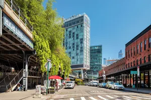 Hotel Prints: New York City, Manhattan, The Standard, High Line Hotel viewed from Washington Street