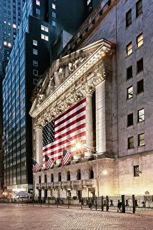 Illuminate Prints: New York City, Manhattan, Wall Street, NY Stock Exchange