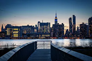Water Front Prints: New York City, Midtown Manhattan Skyline