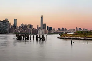 Tranquility Prints: New York City, Midtown Manhattan Skyline from Long Island City South Park