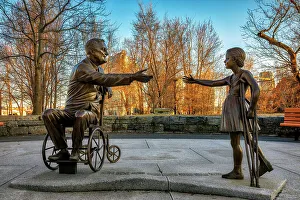 Statue Prints: New York City, Roosevelt Island, Southpoint Park, Hope memorial