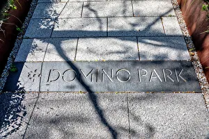 Rm311 Prints: New York City, Williamsburg, Domino Park sign on sidewalk