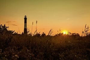 Images Dated 4th December 2023: New York, Long Island, Fire Island Lighthouse at sunset