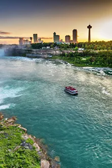 Blue Hour Prints: New York, Niagara Falls, Niagara Falls, Ontario Skyline