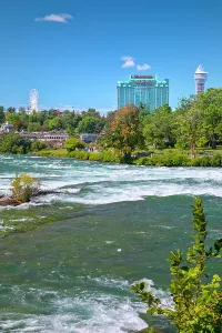 Downtown Prints: New York, Niagara Falls, view of downtown Niagara Falls Ontario, Canada