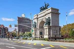 Images Dated 8th December 2023: New York, NYC, Brooklyn, Grand Army Plaza, Soldiers and Sailors Arch, main entrance to Prospect Park