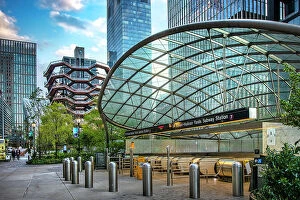 Images Dated 9th June 2020: New York, NYC, Hudson Yards, 34th Street, Hudson Yards Subway station, West Side