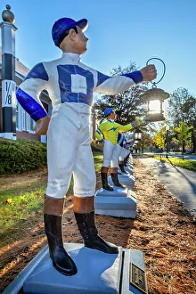Statue Prints: New York, Saratoga Springs, Jockey statues at National Museum of Racing