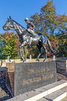 Statue Prints: New York, Saratoga Springs, Native Dancer Statue