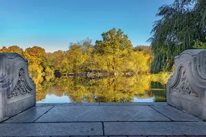 Foliage Prints: NY, NYC, Central Park, stairs leading to Bethesda Terrace
