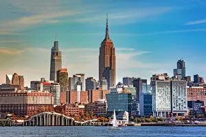 Rm301 Prints: NY, views of Midtown Skyline from New Jersey