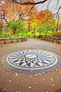 Vertical Prints: NYC, Manhattan, Central Park, Strawberry Field Memorial