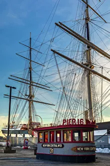 Lower Manhattan Prints: NYC, Manhattan, South Street Seaport, Pier 16 & Tall ship Wavertree