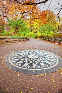 Vertical Prints: NYC, Manhattan, Strawberry Field Memorial in Central Park