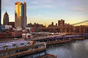 Lower Manhattan Prints: NYC, Manhattan, View of South Street, FDR Drive with Jerry Driscoll Walk