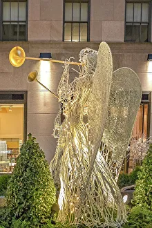Christmastide Prints: NYC, Rockefeller Center, Christmas decorations and Angels