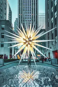 Christmastide Prints: NYC, Rockefeller Center Christmas, Swarovski Star