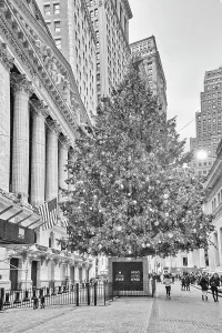 Tree Prints: NYC, Wall Street, Christmas tree, NYSE