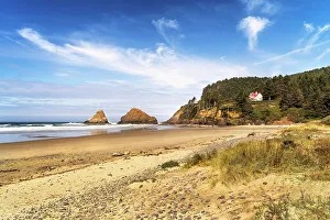 Harbor Prints: Oregon, Haceta Head Lighthouse Scenic Viewpoint