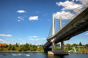 Blue Skies Prints: Oregon, Portland, Tilikum Crossing, Bridge of the people