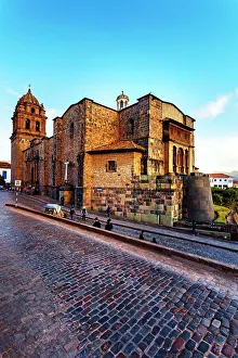 Vertical Prints: Peru, Cuzco, Santo Domingo church adjacent Templo del Sol