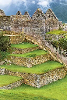 Vertical Prints: Peru, Machu Picchu city, UNESCO World Heritage