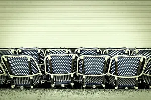 White Prints: Restaurant chairs lined up