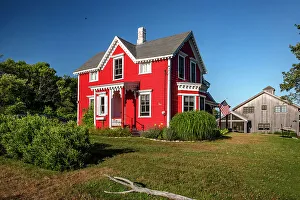 Island Prints: Rhode Island, Block Island, Colorful house