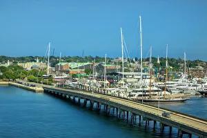 Harbor Prints: Rhode Island, Newport, Gladys Carr Bolhouse Rd, bridge to Goat Island