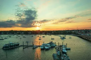 Hotel Prints: Rhode Island, Newport, Newport Marina viewed From Gurney's Newport Resort