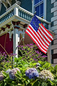 Rhode Island, Newport, Sarah Kendall house, typical porch