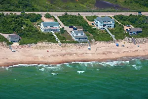 Aerial Picture Prints: Rhode Island, Westerly, Beachfront homes
