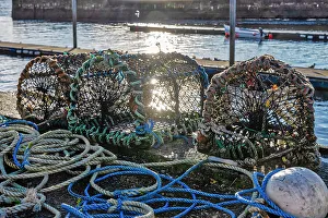 Pier Prints: Scotland, Balintore, Lobster Fishing Traps