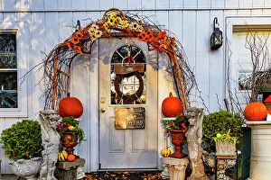 Shop Prints: Store front with autumn decor