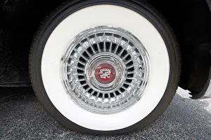White Prints: Tire on a Classic 1950's Cadillac