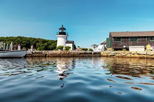 Light House Prints: USA, Connecticut, Mystic Seaport Museum, Sentinels of the Sea lighthouse