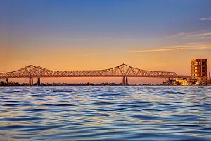 Night Time Prints: USA, Louisiana, New Orleans, The Crescent City Connection (CCC)