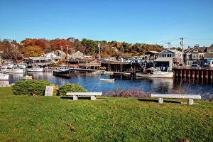 Images Dated 11th April 2023: USA, Maine, Ogunquit, Perkins Cove, Lobster Boats
