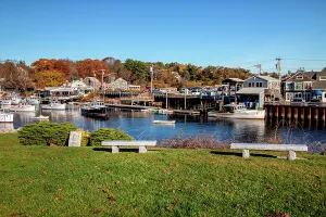 Village Prints: USA, Maine, Ogunquit, Perkins Cove, Lobster Boats