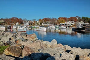 Images Dated 11th April 2023: USA, Maine, Ogunquit, Perkins Cove, Lobster Boats