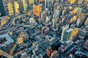 Building Prints: USA, New York City, Edge, aerial views of Manhattan