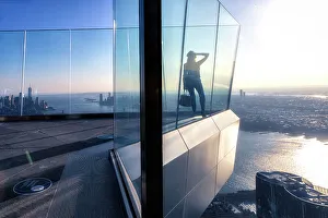 Building Prints: USA, New York City, Edge, Observation deck with aerial views of Manhattan